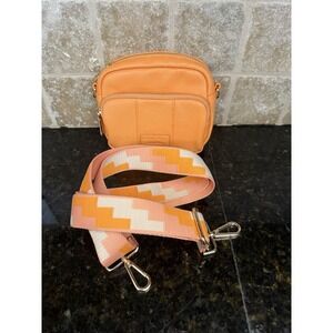 Pom Pom London Orange Mini Original Bag With One Strap